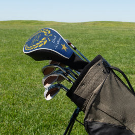 TOLLER VATER Text Siegeskranz & Stern personalisie Golf Headcover