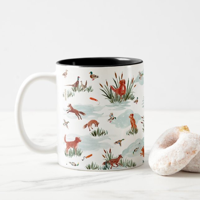 Toller Zweifarbige Tasse (Mit Donut)
