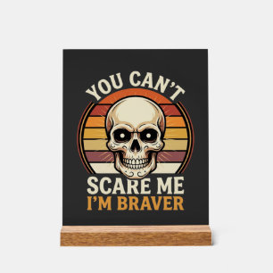 Tollerer Halloween-Totenkopf Retro-Horror-Design_1 Acrylschild