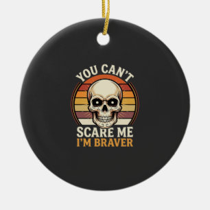 Tollerer Halloween-Totenkopf Retro-Horror-Design_1 Keramik Ornament