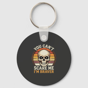 Tollerer Halloween-Totenkopf Retro-Horror-Design_1 Schlüsselanhänger