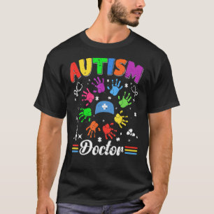 Tolles Autismusbwusstsein Unterstützender Arzt Män T-Shirt