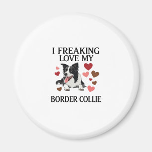 Tolles Border Collie Hund Herz_1 Magnet