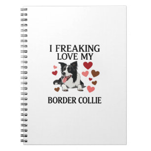 Tolles Border Collie Hund Herz_1 Notizblock