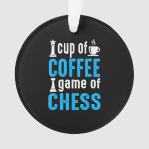 Tolles Brettspiel - Ein Becher Kaffee Schach Ornament