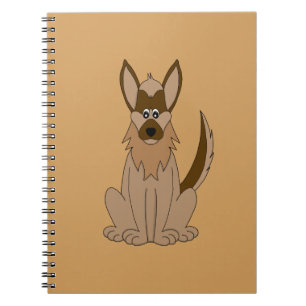 Tolles Cartoon Deutscher Schäferhund Notizblock