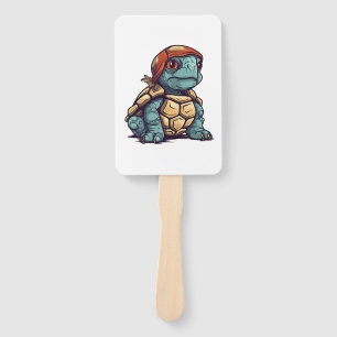 Tolles Cooles Schildkröte Süßes Tier Grafik Fächer