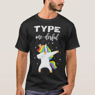Tolles Dabbing-Einhorn Diabetes-Bewusstsein T-Shirt
