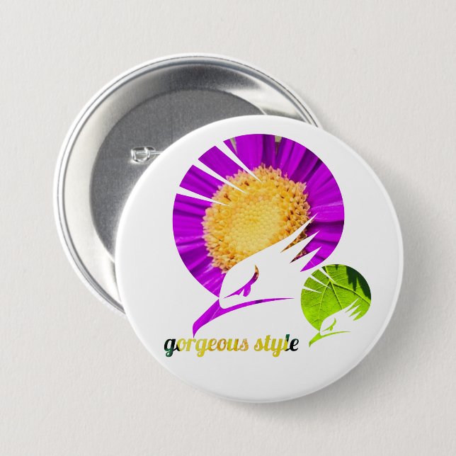 Tolles Design Button (Vorne & Hinten)