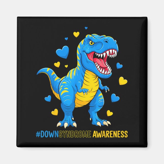 Tolles Down-Syndrom-Dinosaurier Magnet (Vorne)