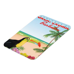 Tolles Euxma Barbados Reiseplakat Magnet