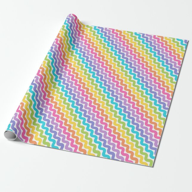 Tolles farbenfrohes Muster Geschenkpapier (Ungerollt)