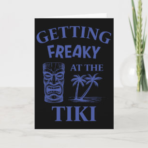 Tolles Feiern auf der Tiki-Luau-Ferieninsel lustig Karte