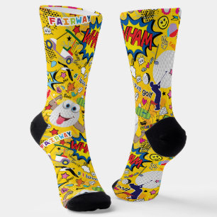 Tolles Golf-Mix Gelb Socken