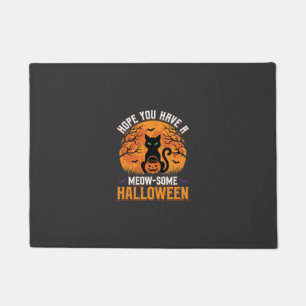 Tolles Halloween-Schwarzes-Katze Fußmatte