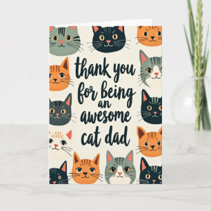 Tolles Katzen-Vater-Kunstkarte Karte