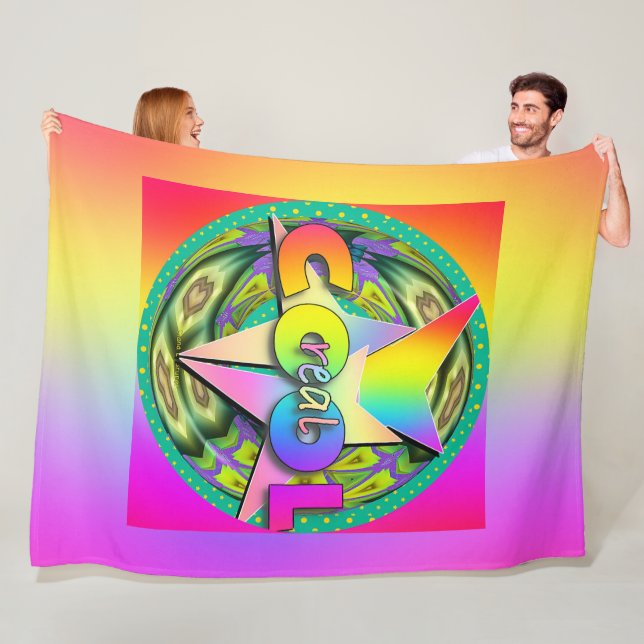 Tolles, kühles Regenbogenmuster  Fleecedecke (Beispiel)