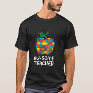 Tolles Lehrer-Puzzle Apfel Autismus-Bewusstsein T-Shirt