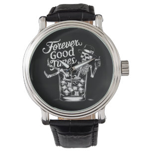 Tolles lustiges Halloween-Schädel-Motiv Armbanduhr