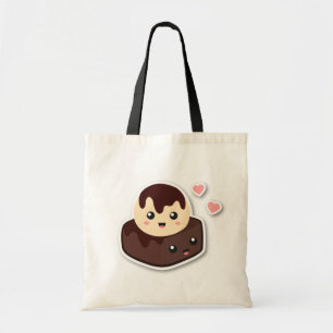 Tolles Paar Vanilleeis und Brownie Tragetasche