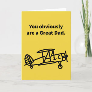 Tolles Papa-Flugzeug 2-C Familie Karte