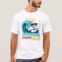 Tolles Sommerclub lustiges Hai-T-Shirt Spaß im Som