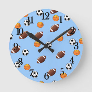 Tolles Sport-Themendesign - Runde Uhr