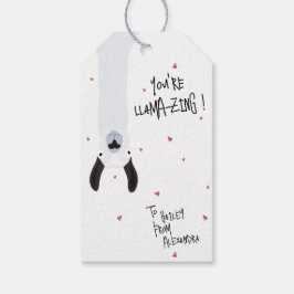 Tolles süßes „Du bist Llama-fabelhaft“ Llama-Worts Geschenkanhänger