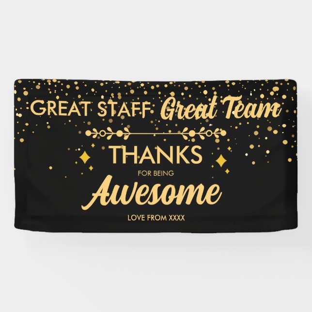 Tolles Team Tolles Personal Danke Schild | Mitarbe (Horizontal)