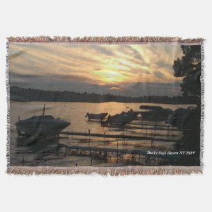 Tolles und atemberaubendes Sonnenuntergang am See Decke
