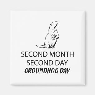 Tolles und lustiges frohes Groundhog Day für Männe Magnet