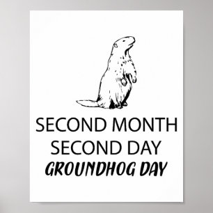 Tolles und lustiges frohes Groundhog Day für Männe Poster