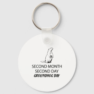 Tolles und lustiges frohes Groundhog Day für Männe Schlüsselanhänger