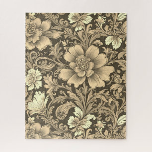 Tolles Vintage-Sepia-Blumenmuster