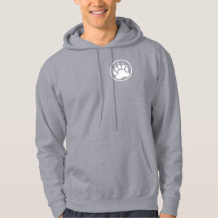 Tolles weißes Bärenpranken- Vorder- und Rückseiten Hoodie