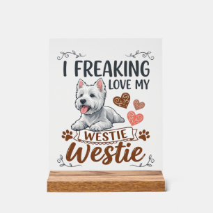 Tolles Westie-Hundeherz Pfoten_1 Acrylschild