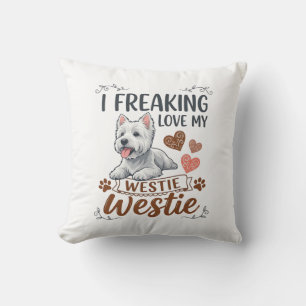 Tolles Westie-Hundeherz Pfoten_1 Kissen