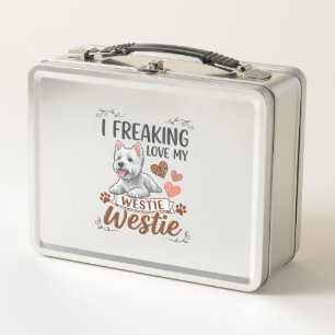 Tolles Westie-Hundeherz Pfoten_1 Metall Brotdose