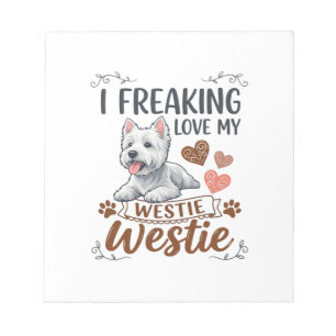 Tolles Westie-Hundeherz Pfoten_1 Notizblock