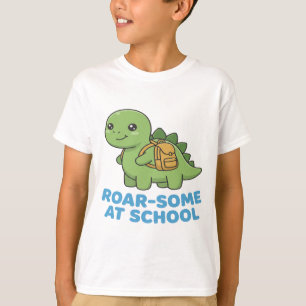 Tollpatschig in der Schule Süßer Dinosaurier mit R T-Shirt