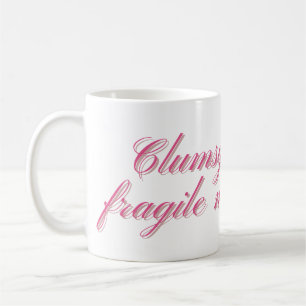 Tollpatschig um zerbrechliche Männlichkeit Lustige Kaffeetasse