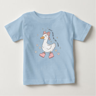 Tollpatschige Gans auf freiem Fuß Baby T-shirt