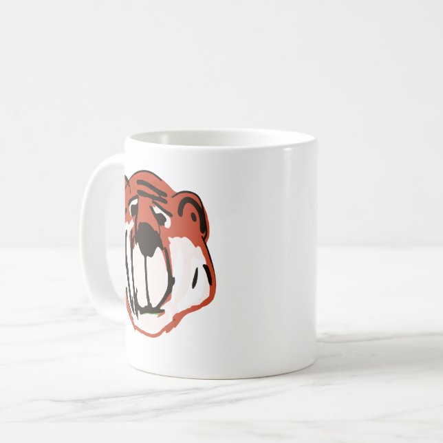 Tollpatschiger süßer Tigertasse Kaffeetasse (Vorderseite Links)