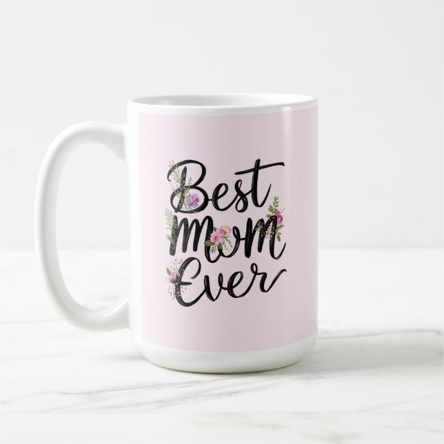 Tollste Mutter überhaupt florales Design  Kaffeetasse (Links)