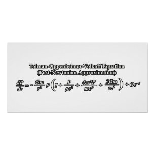 Tolman-Oppenheimer-Volkoff Gleichung Poster