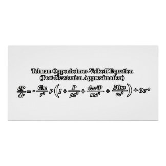 Tolman-Oppenheimer-Volkoff Gleichung Poster