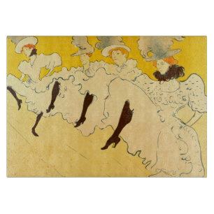 Tolouse Lautrec Dancing Girls Gelb Schneidebrett