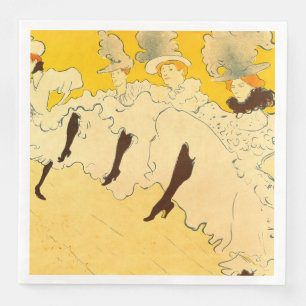 Tolouse Lautrec Dancing Girls Gelb Serviette