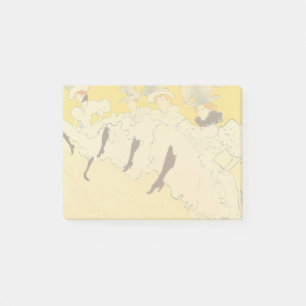 Tolouse-Lautrec Dancing Girls Yellow Poster Art Post-it Klebezettel