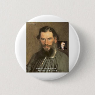 Tolstoi "Nietzsche = Stupid" Zitat Geschenke T-Shi Button